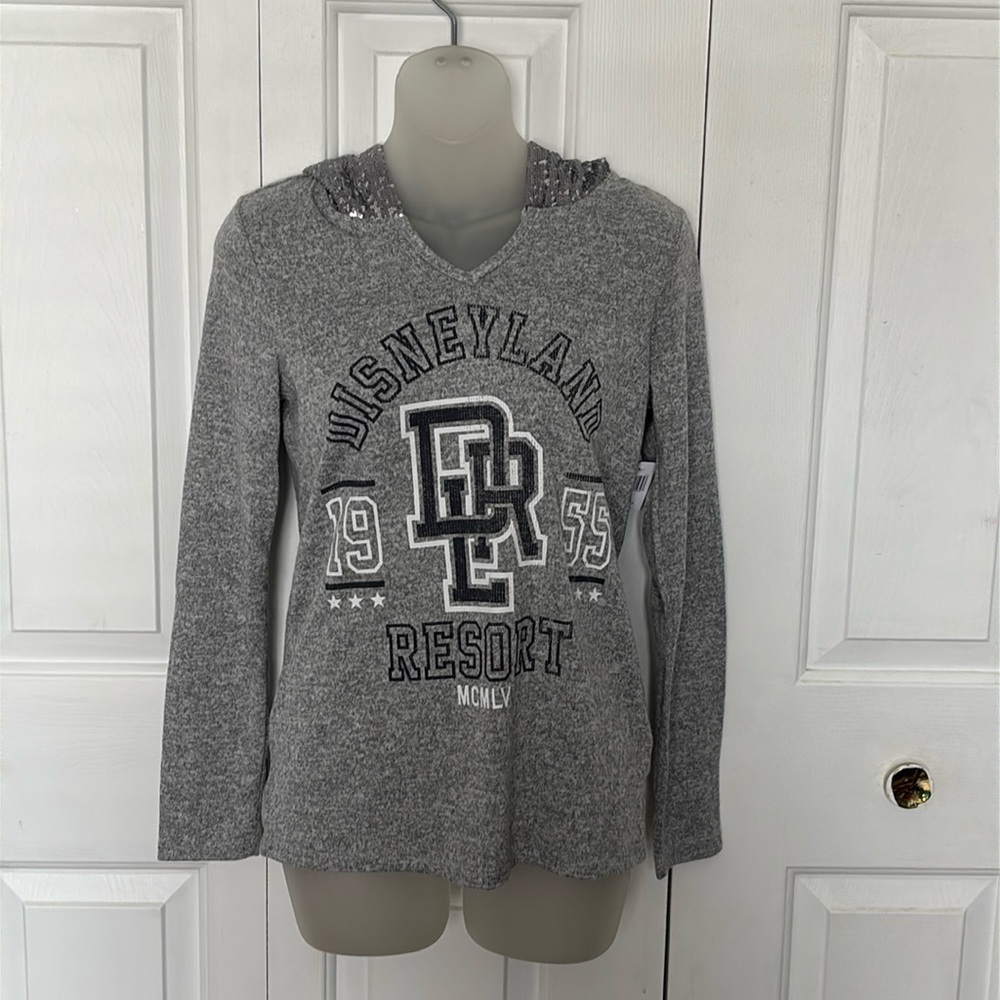 Disneyland Sequin Hooded Pullover Sz XS NWT B39